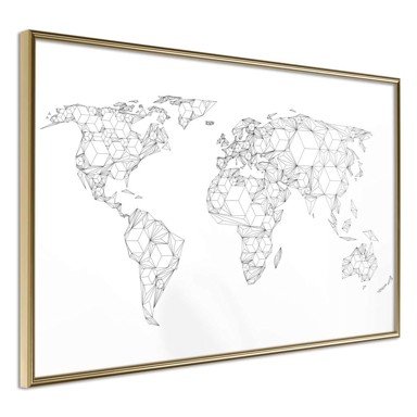 Poster World of Diamonds and Triangles 45x30