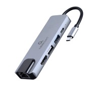 GEMBIRD USB hub A-CM-COMBO5-04 USB Type-C 5-in-1 multi-port adapter (Hub + HDMI + PD + LAN)