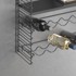 METALTEX Zidni regal sa stalkom za boce, metalni, crni