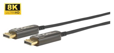 DisplayPort kabel, verzija 1.4, 8K 60 Hz, optičko vlakno, 15 m