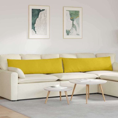 Jastučići za sofu 2 kom 145 x 40 cm, kordura tekstil, žuti