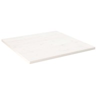 Ploča za stol 80 × 80 × 2,5 cm, masivna borovina, bijela, četvrtasta