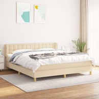 Krevet s oprugama i madracem, krem, 160x200 cm