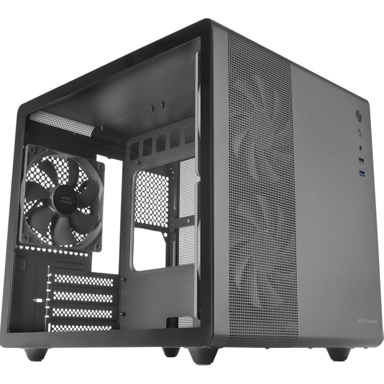 MARS GAMING Kućište MC-MPRO Mini Tower, 2x 120 mm + 1x 120 mm ventilator, crna