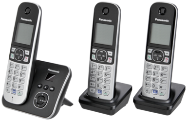 PANASONIC Bežićni kućni telefon KX-TG6823GB crni