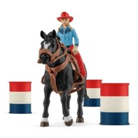 SCHLEICH Cowgirl Barrel Racing Fun playset, smeđa