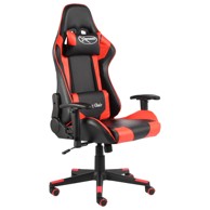 Okretna gaming stolica crvena PVC