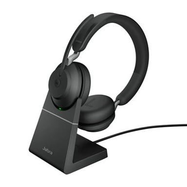 JABRA Slušalice Evolve2 65 MS, crne, Link380c, on-ear, Stereo, USB, BT, stalak