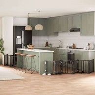 Vrata za pse s vratašcima, 15 panela, sklopiva, 50 x 60 x 2 cm