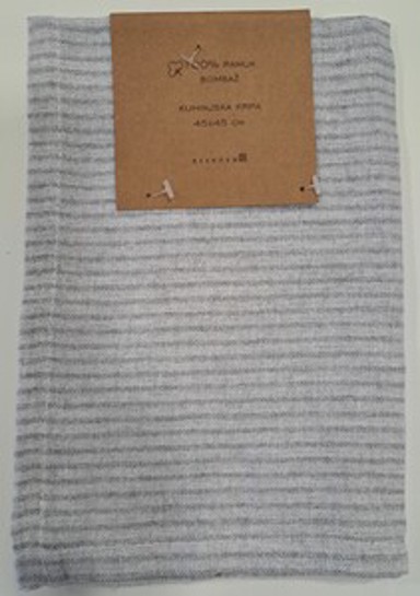 HRC Kuhinjska krpa printana, 45x45cm, siva