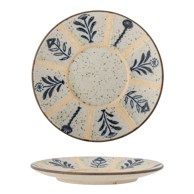 BLOOMINGVILLE Tanjur desertni svijetloplavi/krem od kamenine Leonie, ø 16 cm