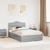 Okvir za krevet s uzglavljem 120x200 cm, siva sonoma