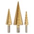 TOPEX TiN Set stepenastih svrdala 4–12/4–20/4–32 mm, 3 kom.