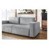 BOBOCHIC PARIS Svijetlo siva sklopiva sofa od samta 245 cm Nihad, 245x102x88 cm