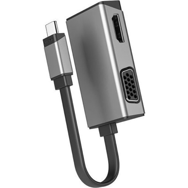 ALOGIC Priključna stanica ULCVGHD-SGR USB-C USB 3.2 Gen 1, srebrna