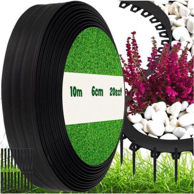 MG Garden Border vrtni rubnik, 10 m / 6 cm, crn