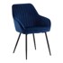 UNIQUE FURNITURE Tamno plave baršunaste blagovaonske stolice u setu s naslonima za ruke 2 kom Nolan Stripe 