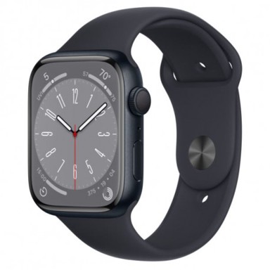 APPLE Pametni sat Series 8 (2022), 45mm, GPS, tamno plavi, obnovljeno