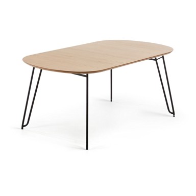 KAVE HOME Proširiv blagovaonski stol u dekoru hrasta u prirodnoj boji 90x140 cm Novac