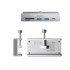 ORICO USB-C Hub MH5PC, USB-C/USB-A, SD, microSD, sa stezaljkom, srebrni