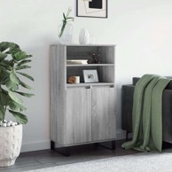Visoka komoda siva sonome 60x36x110 cm od konstruiranog drva , sivi hrast sonoma