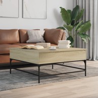 Stolić za kavu boja hrasta sonome 95x95x45 cm od drva i metala