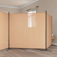Pregradni zid, 4 panela, 698 x 180 cm, tkanina, bež