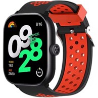 GS Silikonska narukvica za Xiaomi Redmi Watch 4, crno-crvena