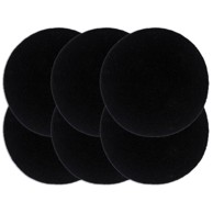 Podmetači 6 kom obični/crni 38 cm okrugli pamučni