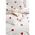 MILA HOME Posteljina Mini Hearts 200x220 cm za bračni/produženi krevet od renforce pamuka s uključenom plahtom 4-dijelna krem