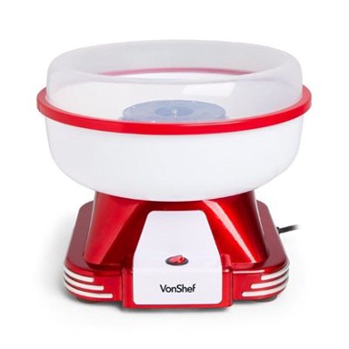 VONSHEF Aparat za šećernu vunu, retro crveni