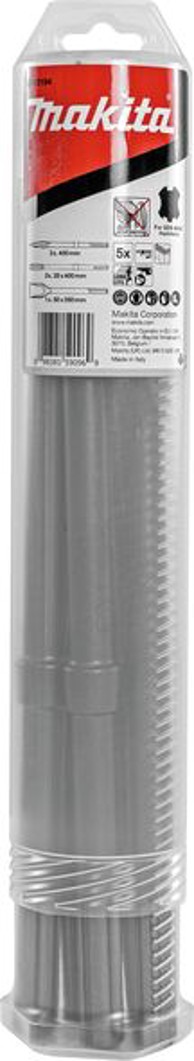 MAKITA Set samooštrećih sjekača i vrhova SDS-MAX 5-dijelni (E-13194)