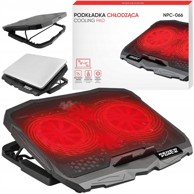 DEXXER LED hladnjak za laptop, 4x ventilator, 2x USB, crvena