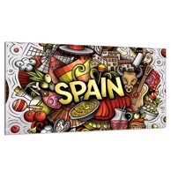 TMK Staklena zaštita za štednjak ili ploču za kuhanje 90x52, šareno