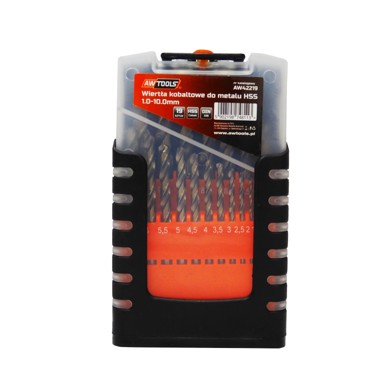 AWTOOLS Set HSS-Co svrdala za metal AWT AW42219, 1–10 mm, 19 komada