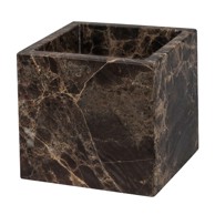 METTE DITMER DENMARK Tamno smeđi mramoran kupaonski organizator za pamučne vatice Marble