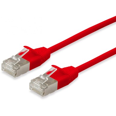 EQUIP Patch kabel Cat 6A F/FTP, 3 m, crveni, Slim, LSZH