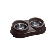 FERPLAST Posuda za pse Duo feed 05, sivosmeđa