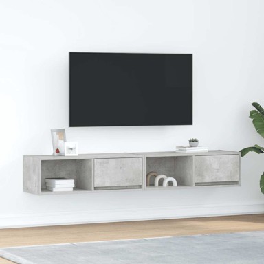 TV ormarići 2 kom boja betona 80x31x25,5 cm od konstruiranog drva