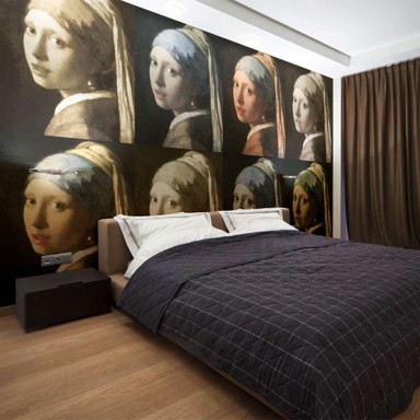 Foto tapeta Girl with a pearl earring (Pop art) 450x270