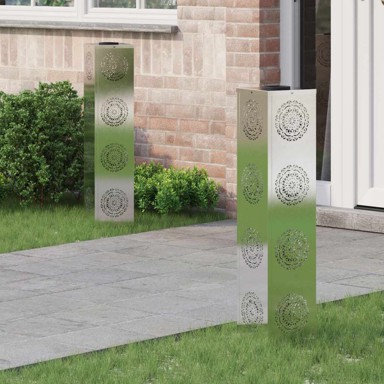 Solarna LED svjetlost za stazu 2 pcs Nehrđajući čelik