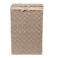 COMPACTOR Smeđa košara za rublje s poklopcem Košara za rublje Linen, visina 60 cm