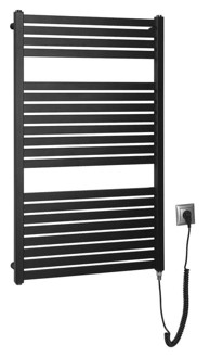 AQUALINE Električni radijator TONDI-E, 600 x 970 mm, 400 W, crni mat