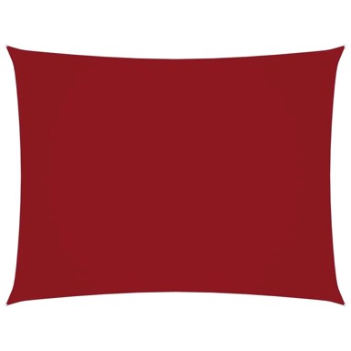Jedro za zaštitu od sunca od tkanine oxford pravokutno 3 x 4 m, crvena