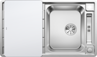 BLANCO Sudoper AXIS III 45 S-IF InFino  INOX 18/10, staklena daska, s dalj. upr.