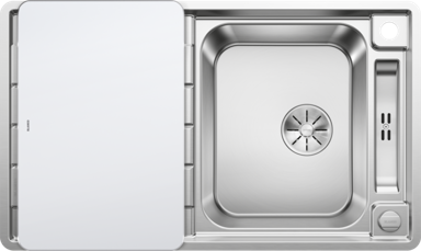 BLANCO Sudoper AXIS III 45 S-IF InFino  INOX 18/10, staklena daska, s dalj. upr.