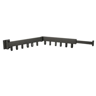 Teleskopska zidna vješalica 84 cm, crna