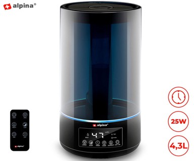 Alpina Ovlaživač i osvježivač zraka, 4,3 l, 25 W
