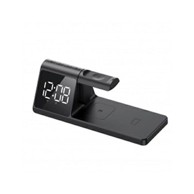 HAVIT Bežični punjač W3042, 3u1, sat, budilica, 15W, crni