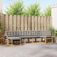 Set vanjskih sofa s jastukom 7 kom, bijela i svjetlosiva